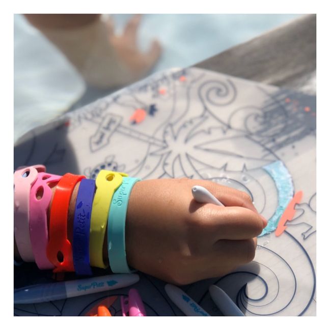 Tovaglietta da colorare con 5 pennarelli e un braccialetto Surf Party