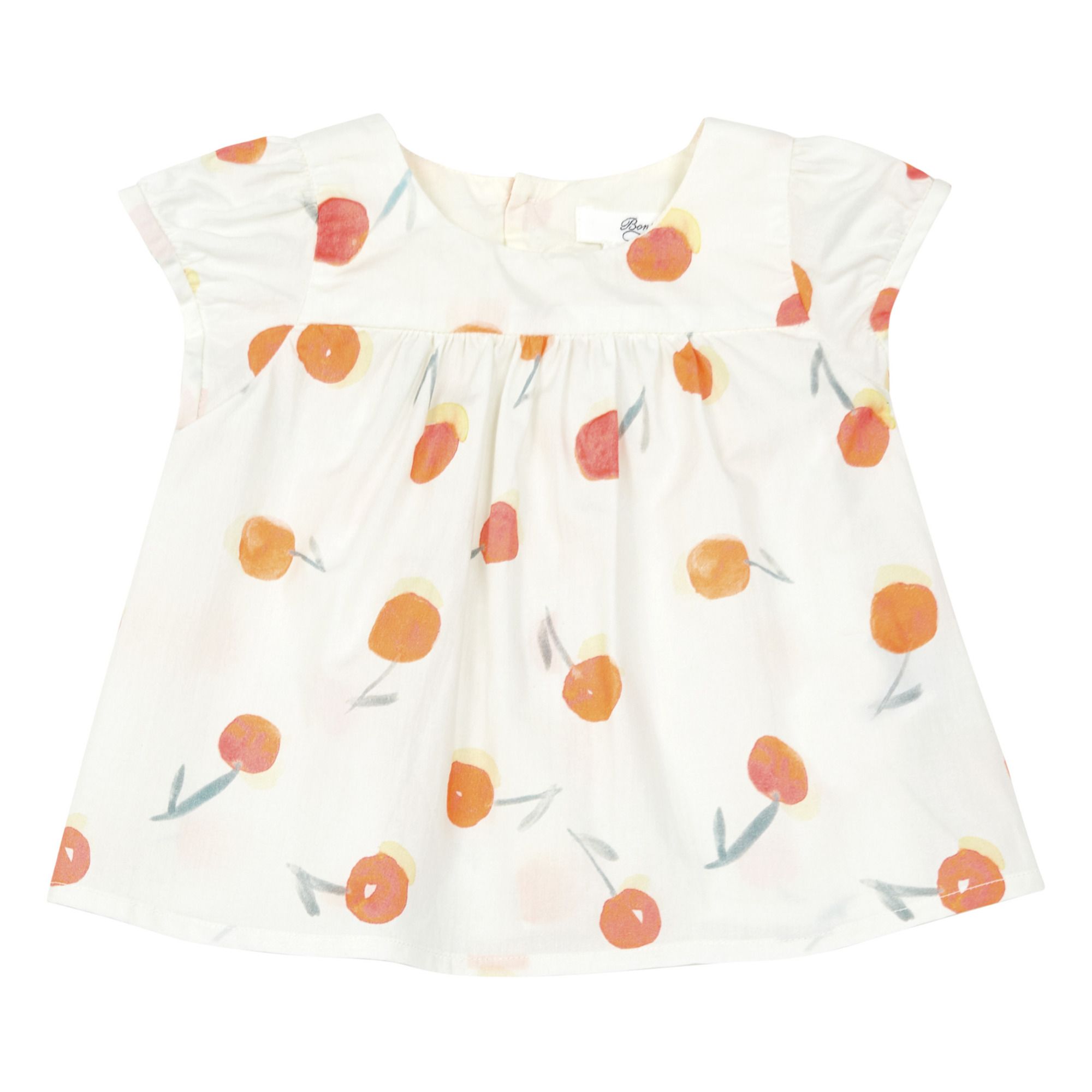 Bonpoint - Blouse Cerises Lavande - Fille - Ecru