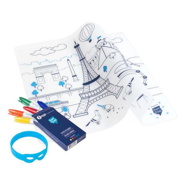 Juego de mesa para colorear con 5 marcadores y pulsera Paris