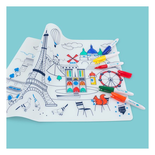 Juego de mesa para colorear con 5 marcadores y pulsera Paris