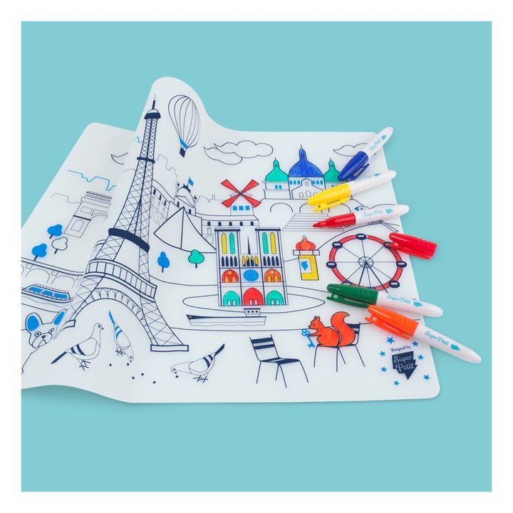 Set de table à colorier avec 5 feutres et bracelet Paris- Image produit n°5