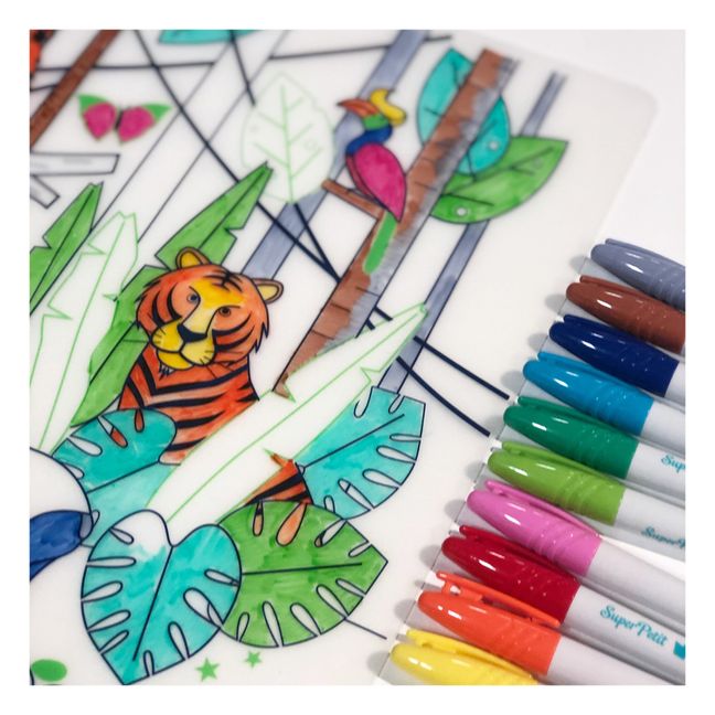 Mantel individual para colorear Jungle