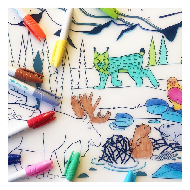 Boreal Colour-in Place Mat | Blue