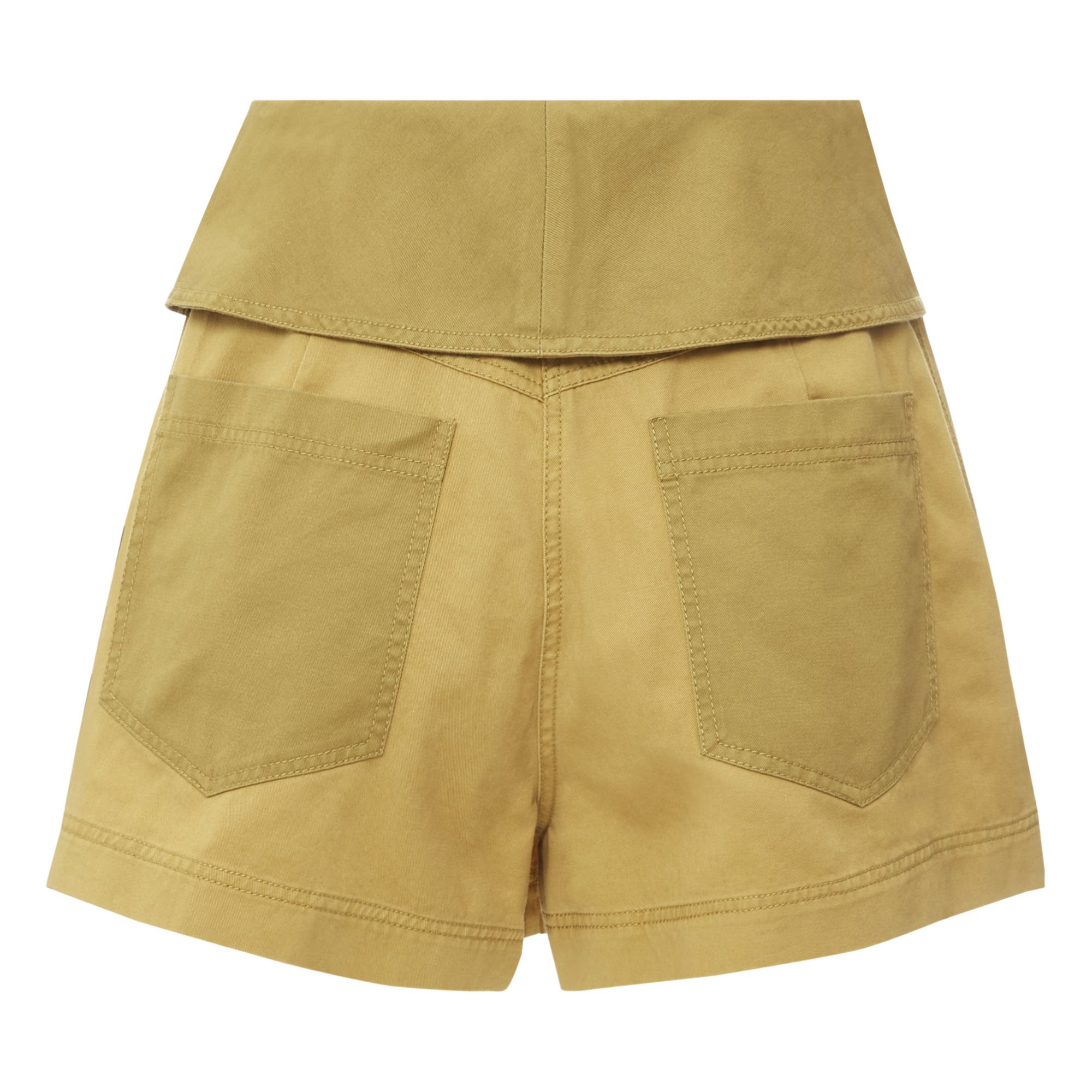 Shorts Beige and Black Silk Twill with Plan de Paris Motif