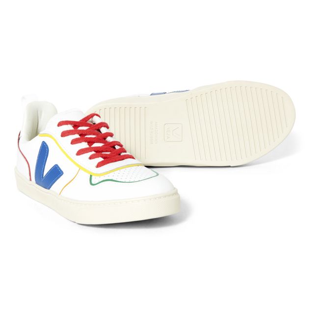 Collaboration Hundred Pieces x Veja - V-10 Lace-up Sneakers Red