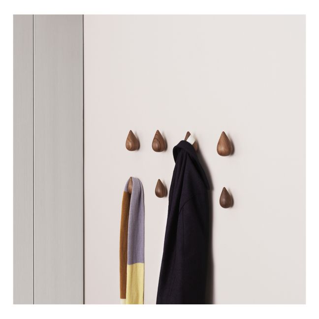 Dropit Coat Hooks - Set of 2 | Walnut