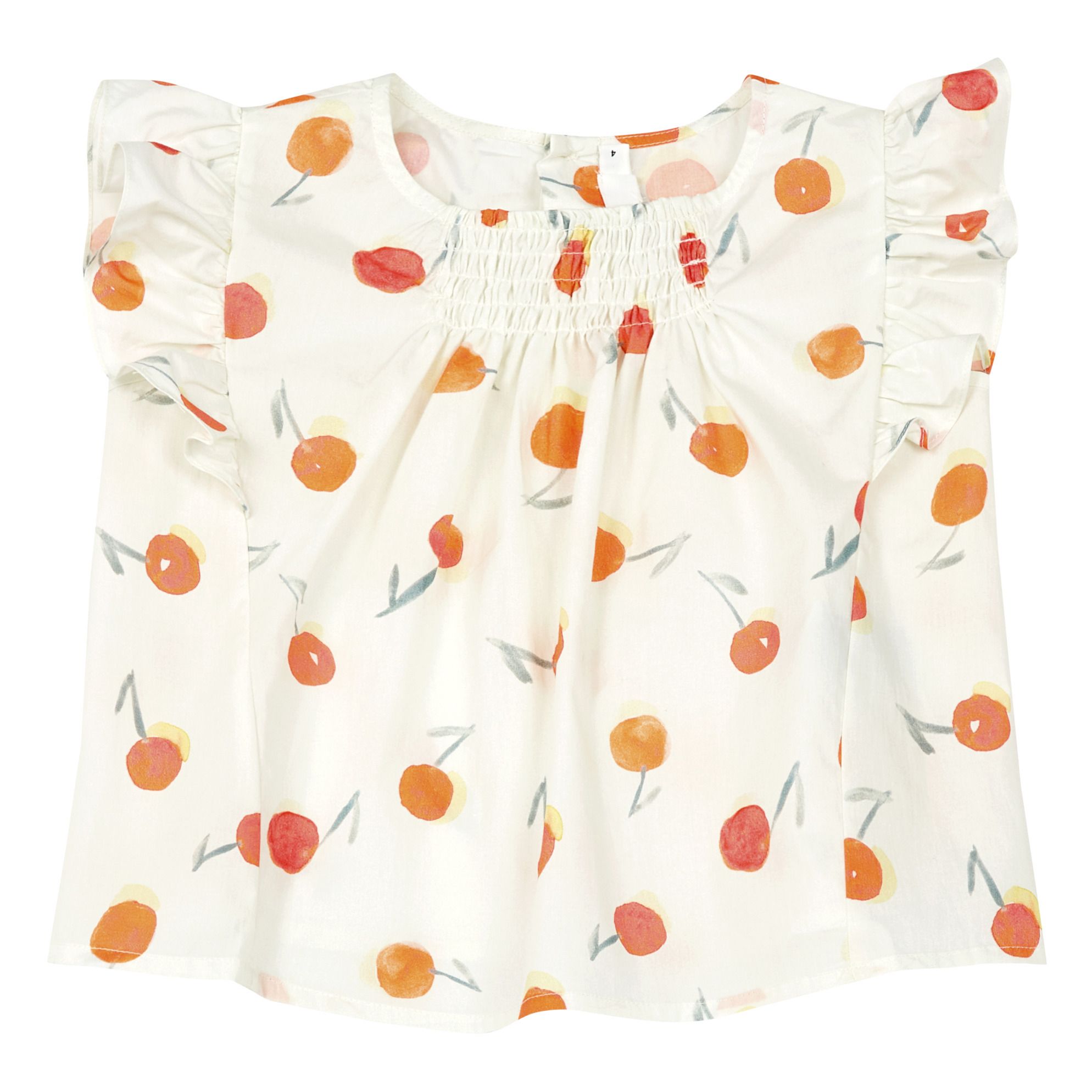 Bonpoint - Blouse Cerises Nilune - Fille - Ecru