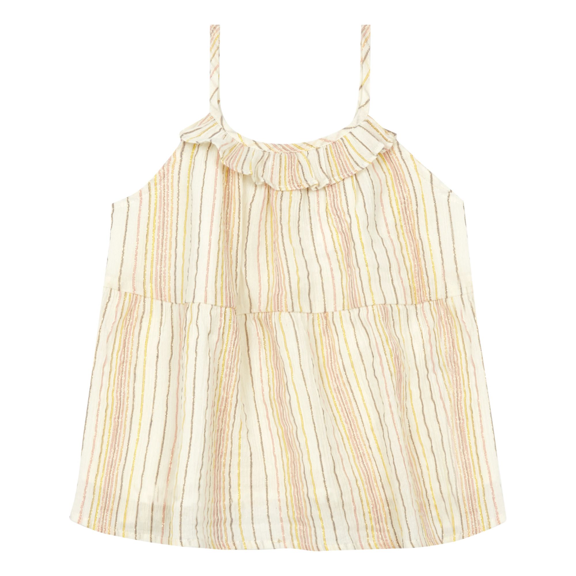 Bonpoint - Top Crépon Lurex Nini - Fille - Ecru