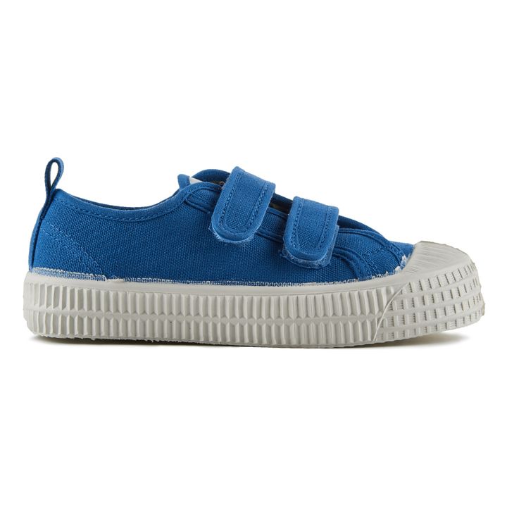 Vegan Velcro Sneakers | Blue- Product image n°0