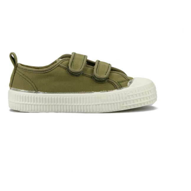 Zapatillas Veganas Velcros | Verde Kaki