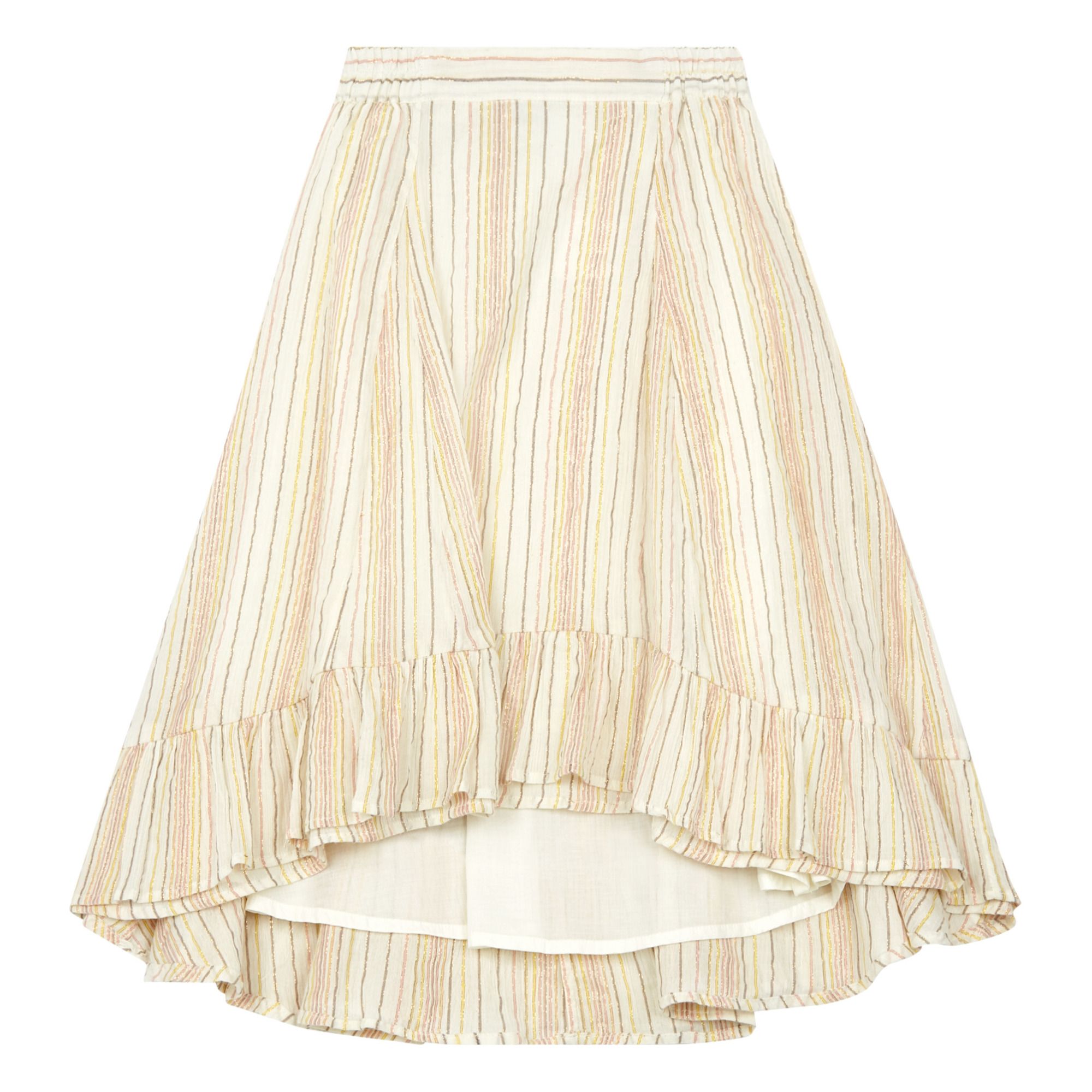 Lurex Long Nala Crepe Skirt Ecru Bonpoint Fashion Teen , Children