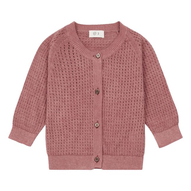 Cardigan Ajouré | Rose