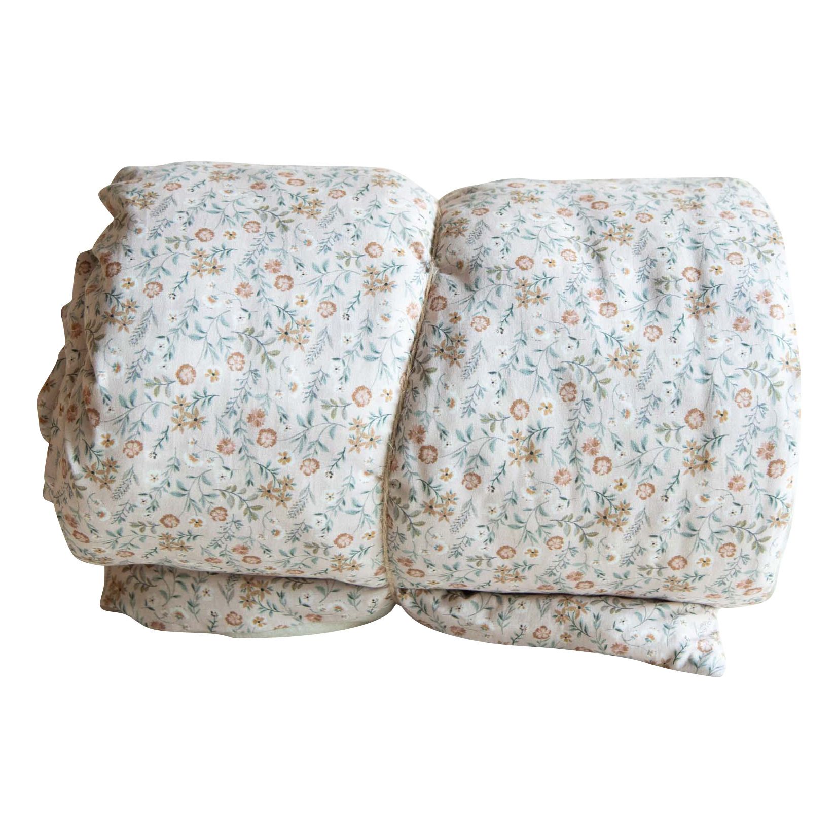 Gabrielle Paris - Edredon en coton et lin Iris - 90x190cm - Rose poudré