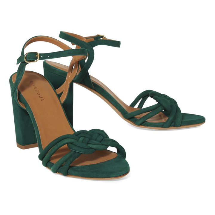 Sandali in camoscio  N°112 | Verde- Immagine del prodotto n°2
