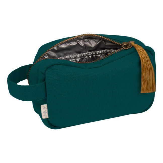 Companion Organic Cotton Waterproof Pouch | Teal Blue S022