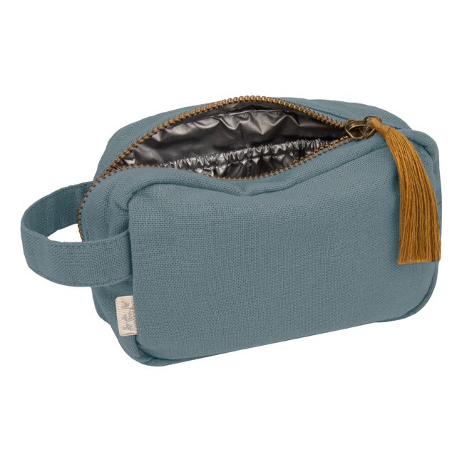 Trousse Companion waterproof en coton bio | Ice Blue S032