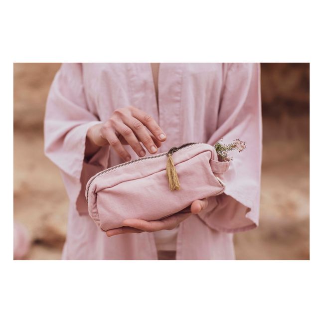 Neceser Companion waterproof en algodón orgánico | Dusty Pink S007