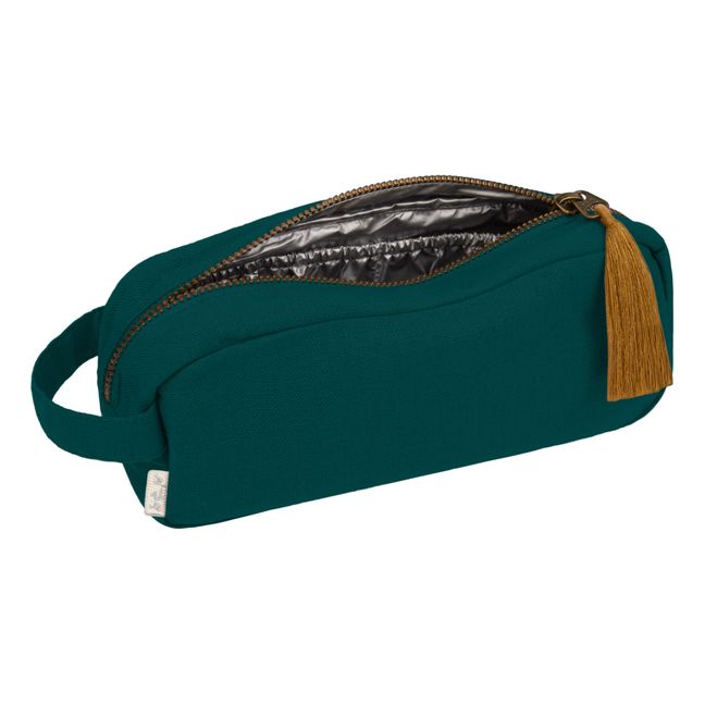 Companion Organic Cotton Waterproof Pouch | Teal Blue S022