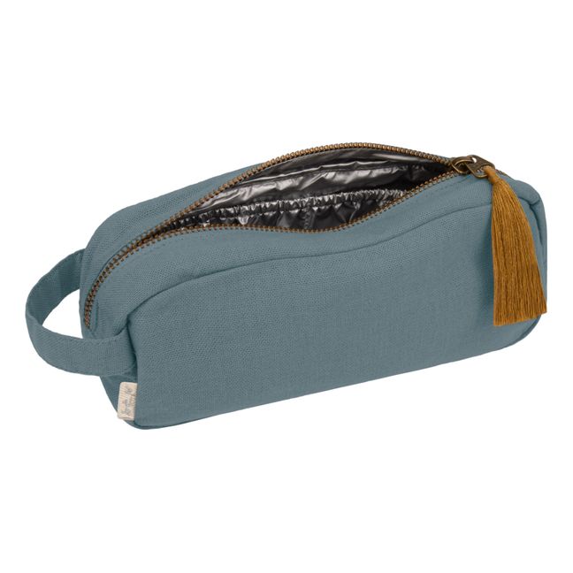 Trousse Companion waterproof in cotone bio | Ice Blue S032