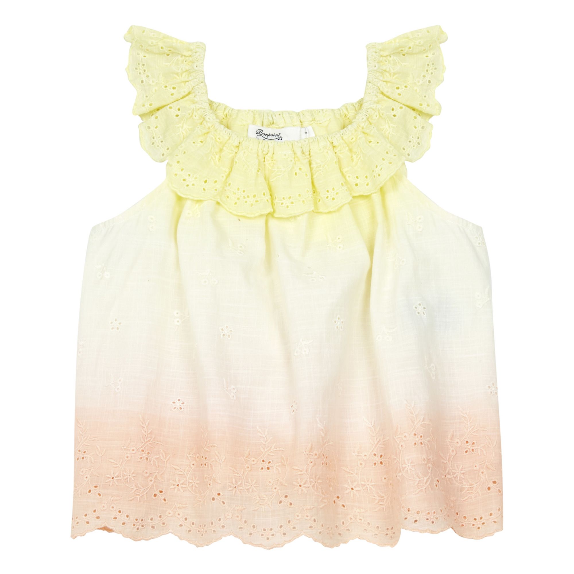 Bonpoint - Top Broderie Anglaise Shanti - Fille - Jaune