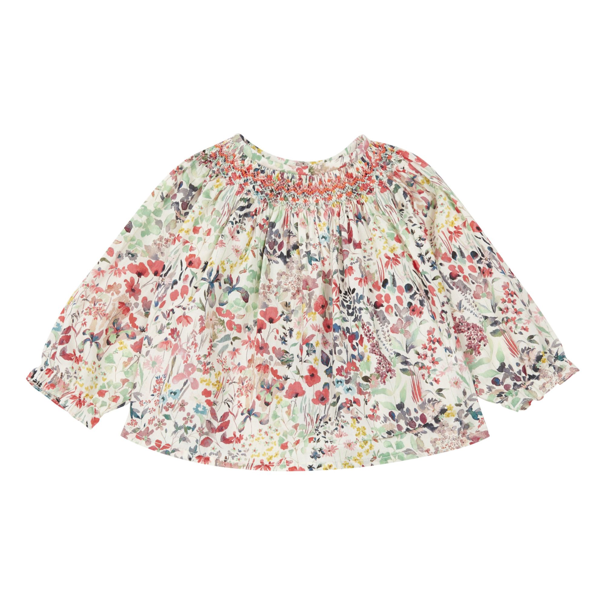 Bonpoint - Blouse Liberty Exclusif Griotte - Fille - Rouge