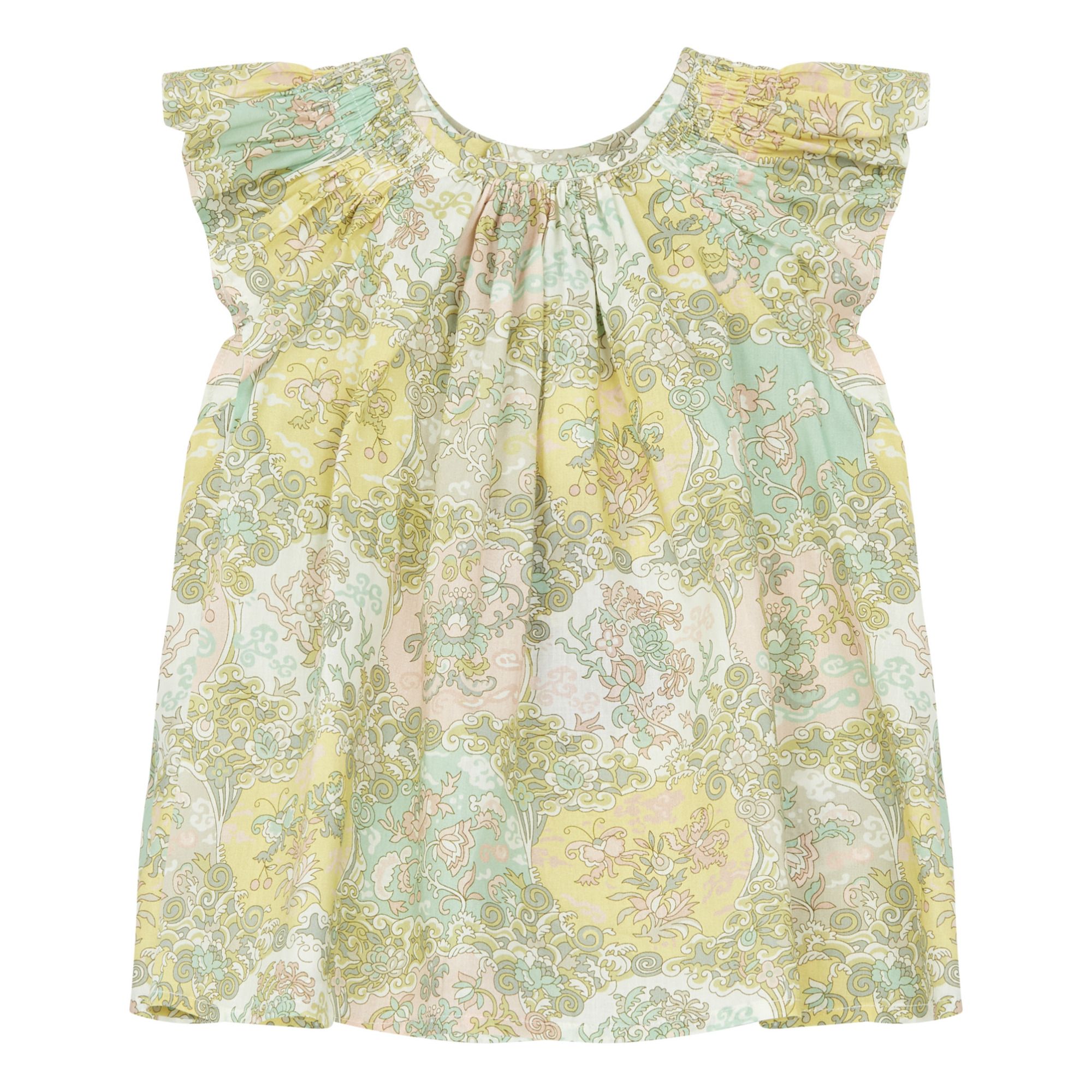Bonpoint - Blouse Liberty Exclusif Noelle - Fille - Jaune pâle