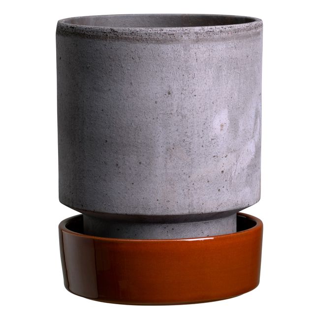 Glazed Saucer for Hoff Pot | Rust