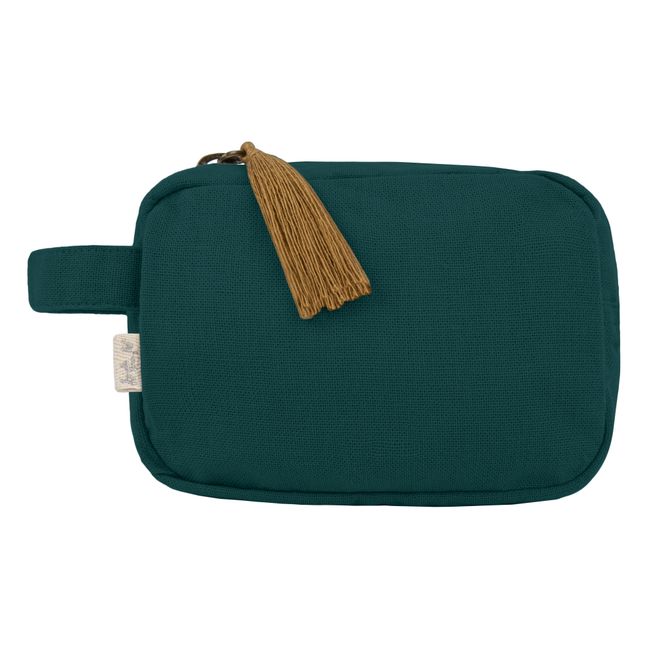 Companion Organic Cotton Waterproof Pouch Teal Blue S022