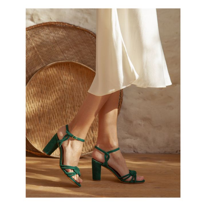 Sandali in camoscio  N°112 | Verde- Immagine del prodotto n°1