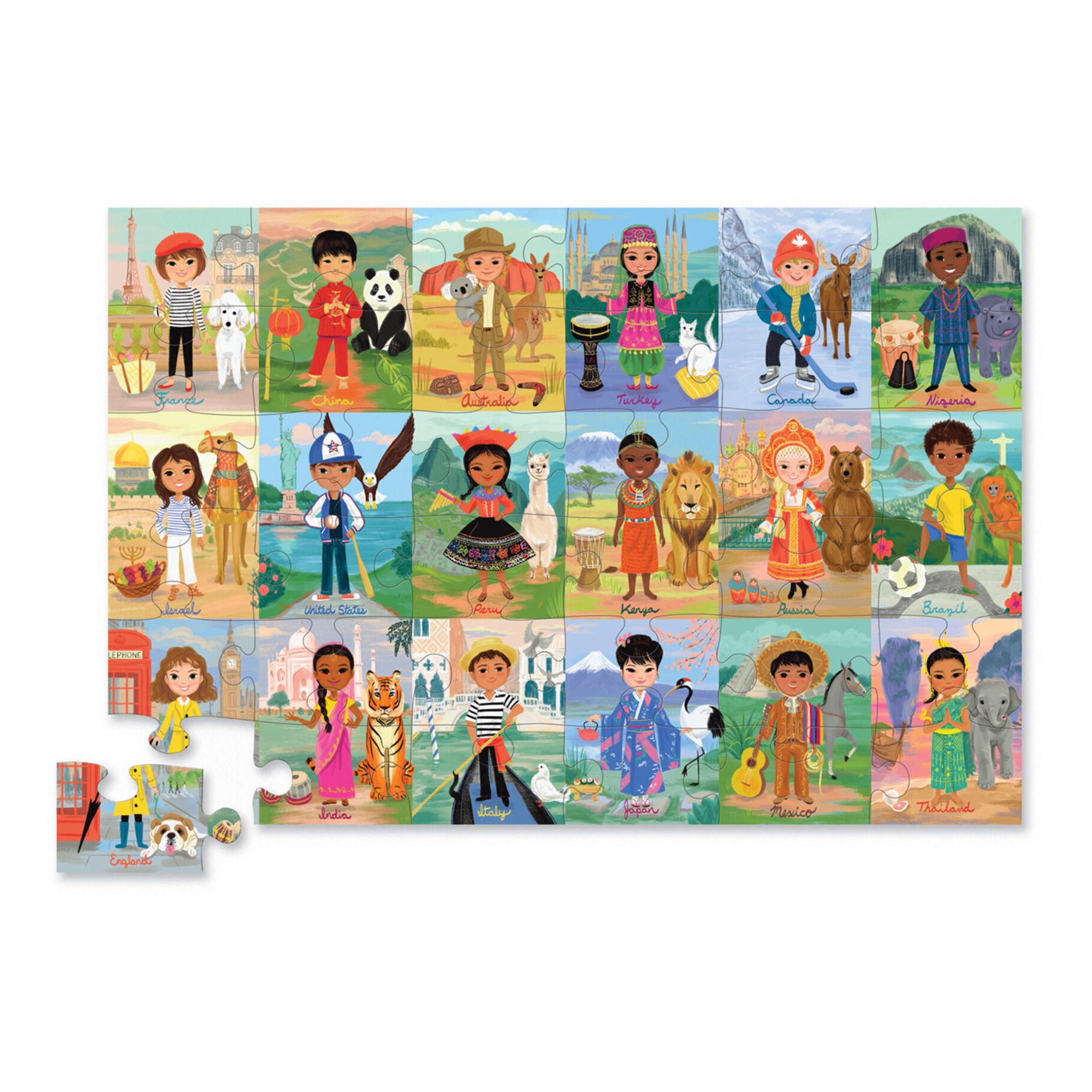 Crocodile Creek - Puzzle Les enfants du monde - 36 pièces - Multicolore