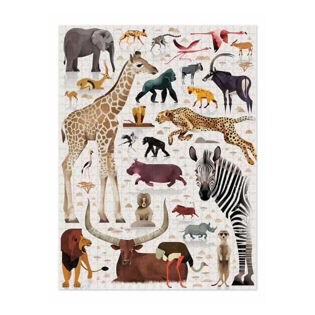 Puzzle Die Welt der afrikanischen Tiere - 750 Teile