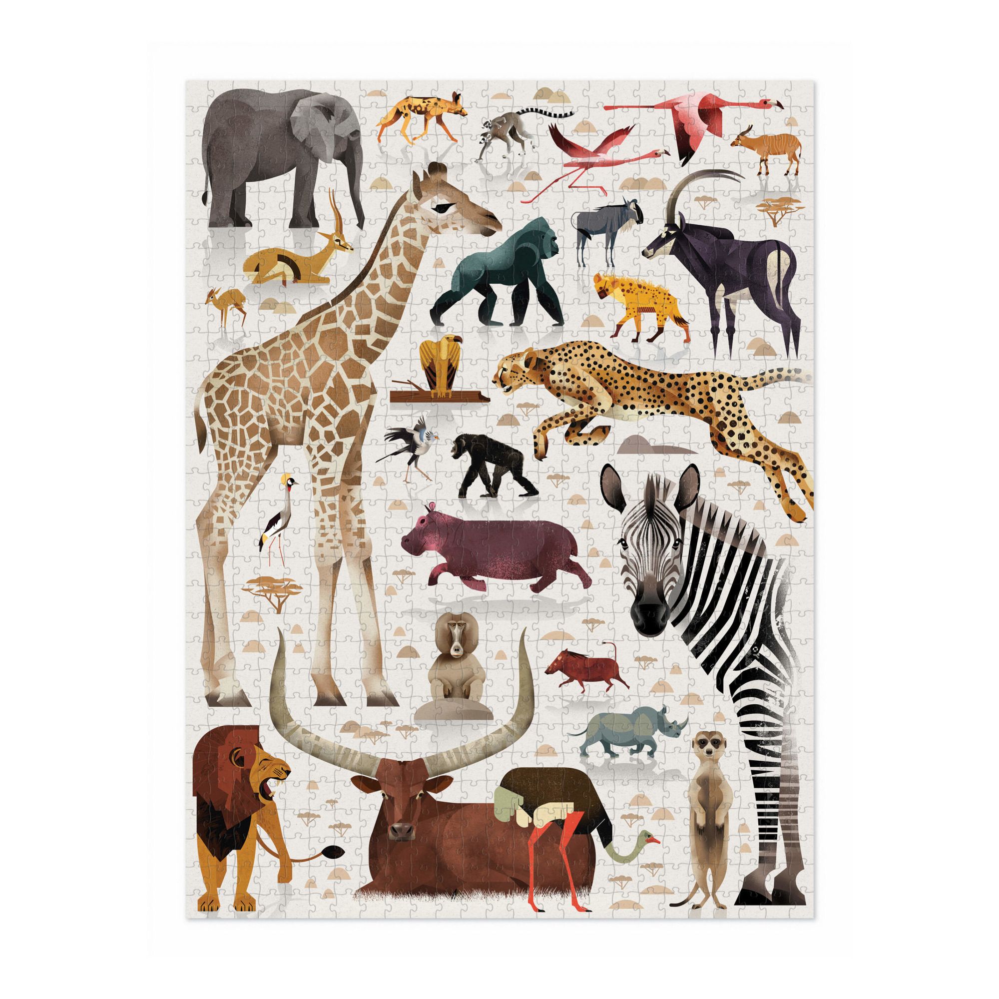 Puzzle Die Welt der afrikanischen Tiere - 750 Teile- Produktbild Nr. 0