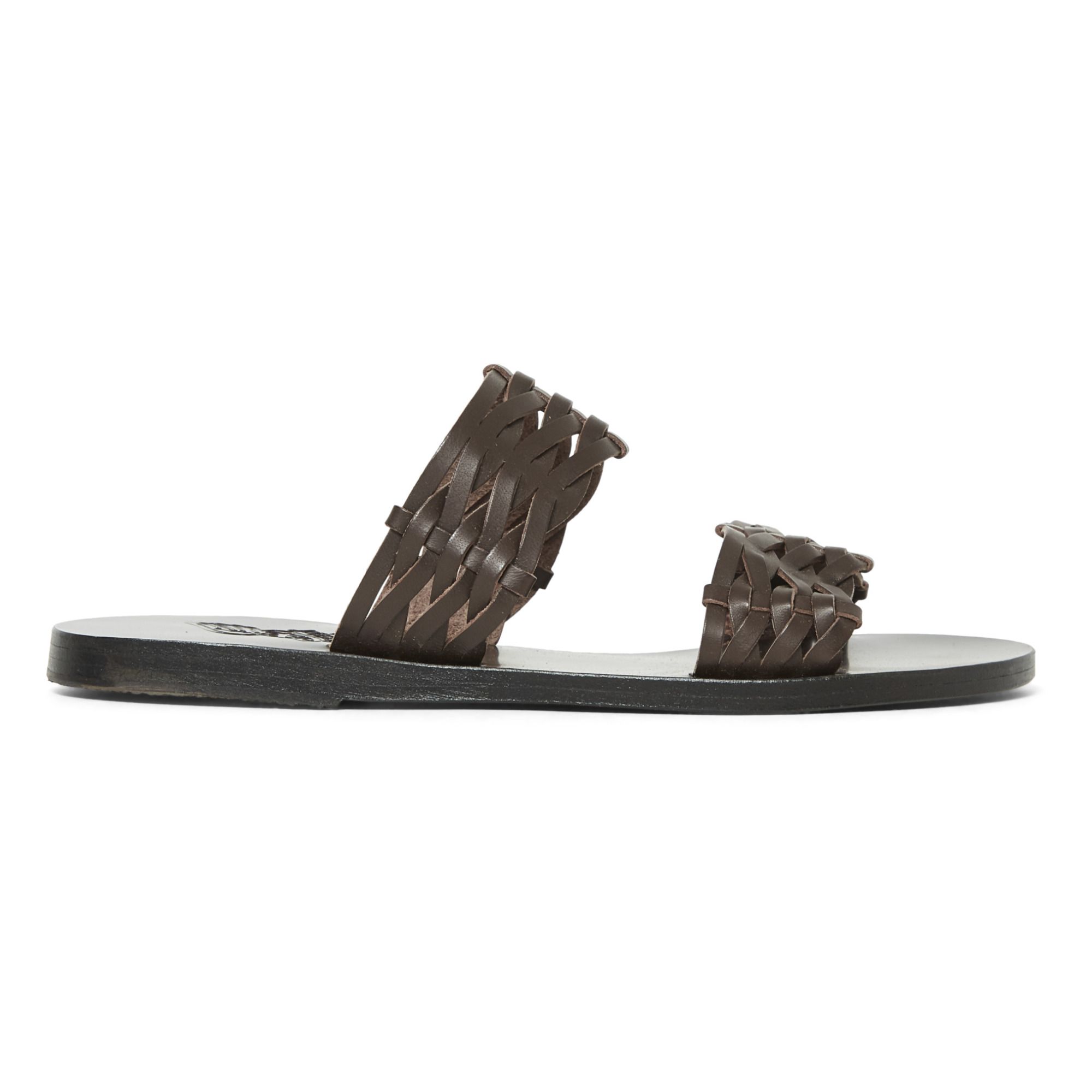 Ancient Greek Sandals - Sandales Tressées Melia - Collection Femme - - Noir