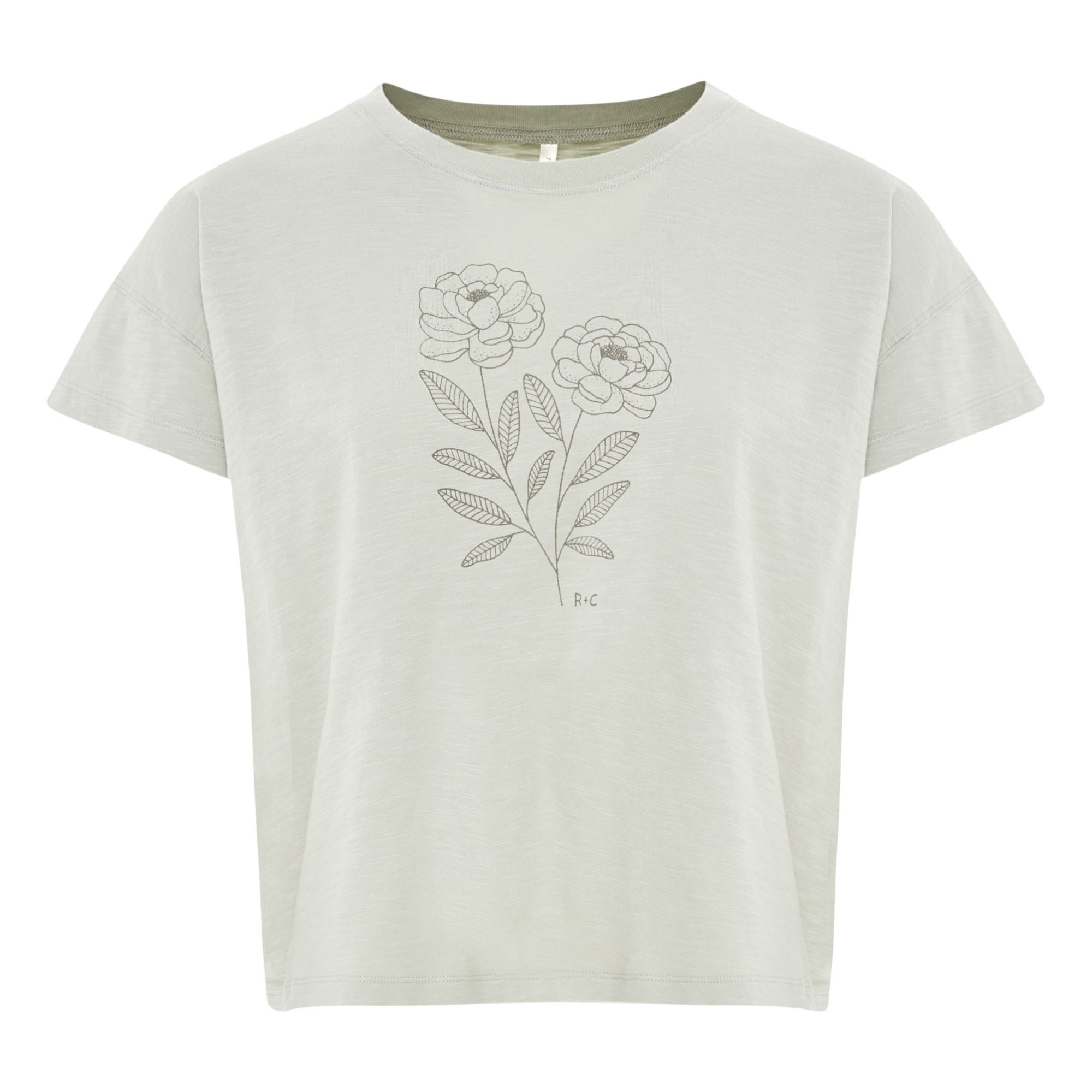 Rylee + Cru - T-Shirt Peony Boxy - Collection Femme - - Bleu pâle