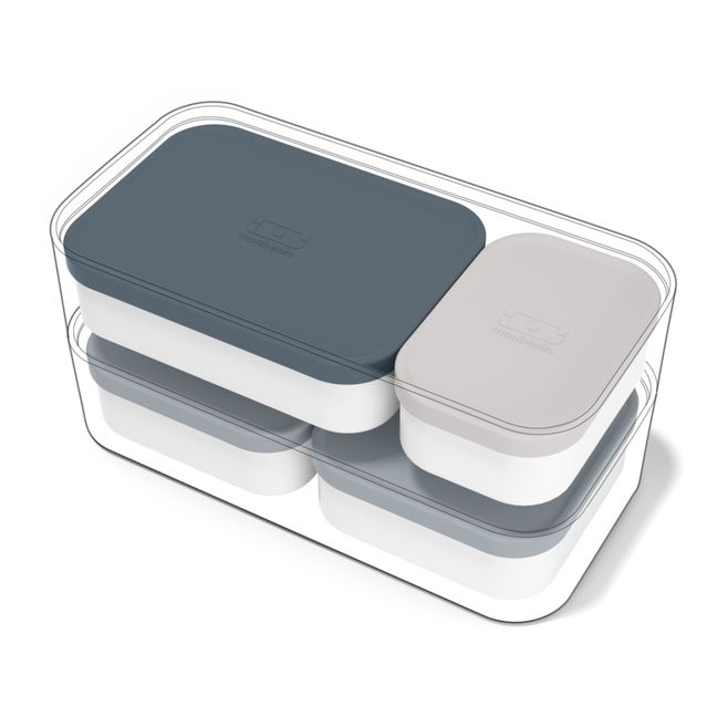 MB Extra Compartment Boxes for Bento - Set of 4 | Grey