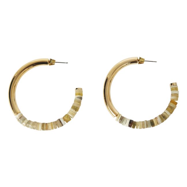 Pendientes de Aro Karamu Horn | Natural