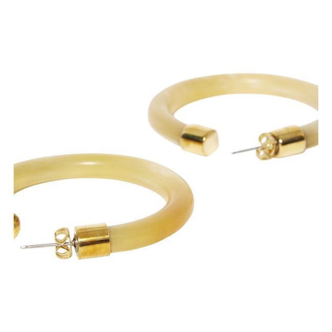 Capped Horn Hoops  Natural