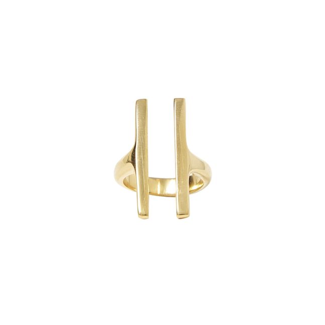 Double Bar Ring  Gold