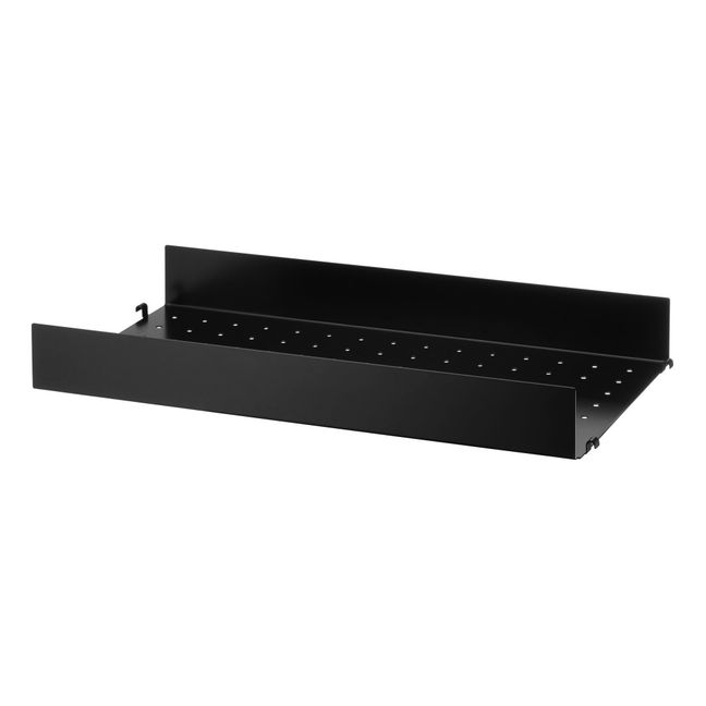 Shelf with Metal Edge 58 x 30cm Black