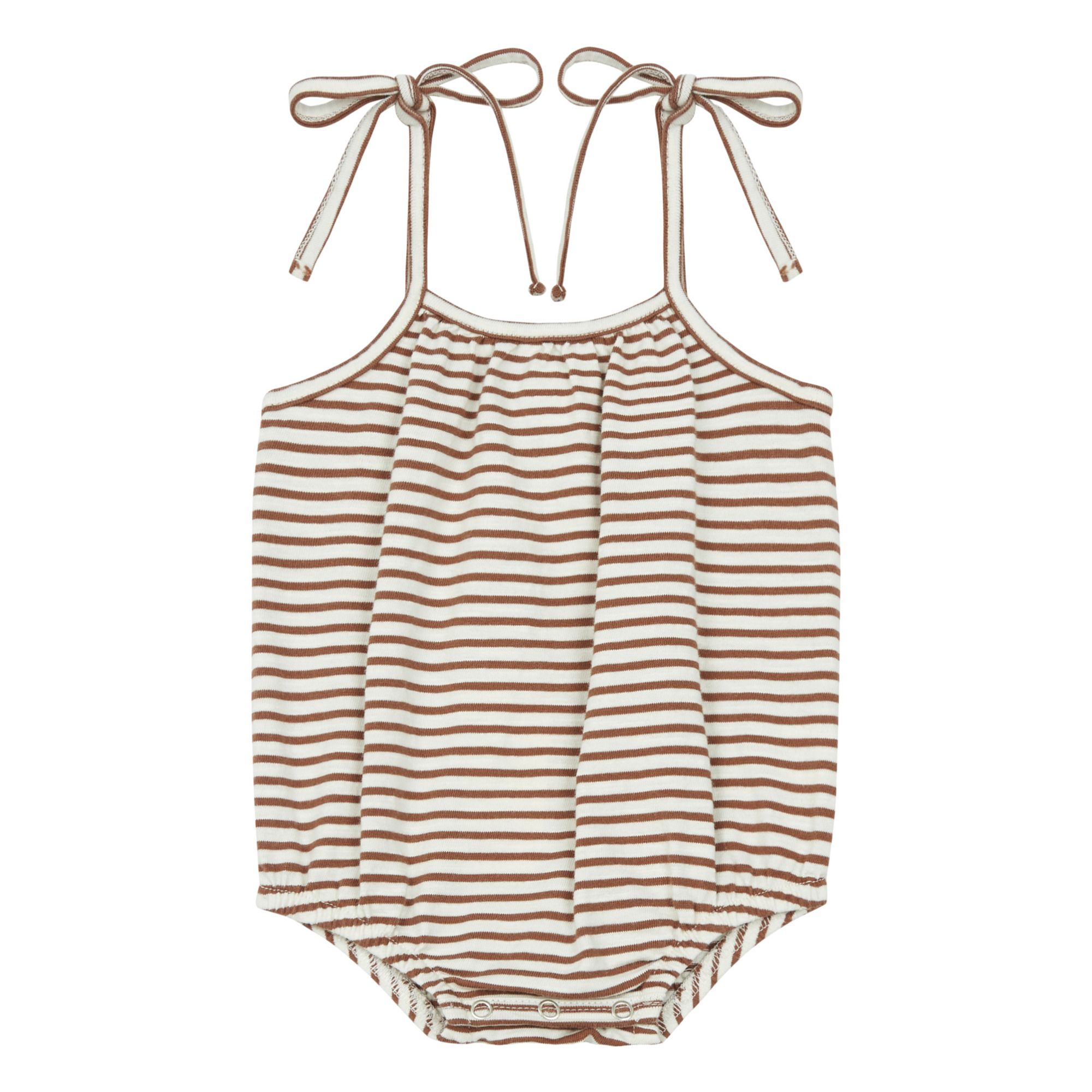 Rylee + Cru - Barboteuse Nola Rayée - Fille - Ocre