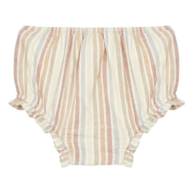 Flutter Striped Bloomers  Pale pink