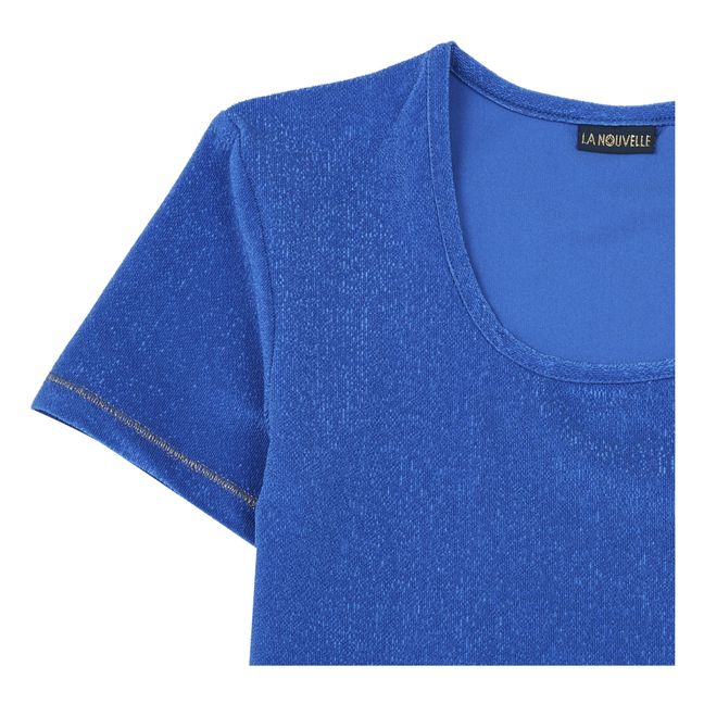 Alfredo Blue Terry Cloth T-Shirt  Blue