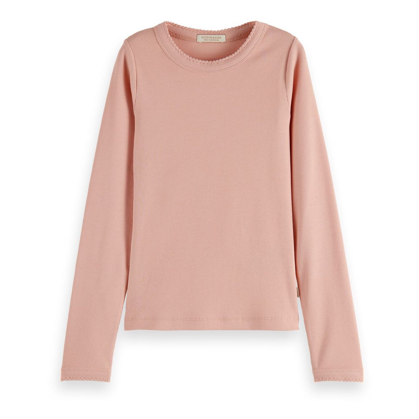 Scotch & Soda - T-shirt Côtelé - Fille - Rose