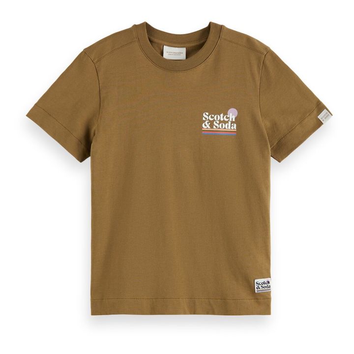 Scotch & Soda - Organic Cotton Logo T-shirt - Camel | Smallable