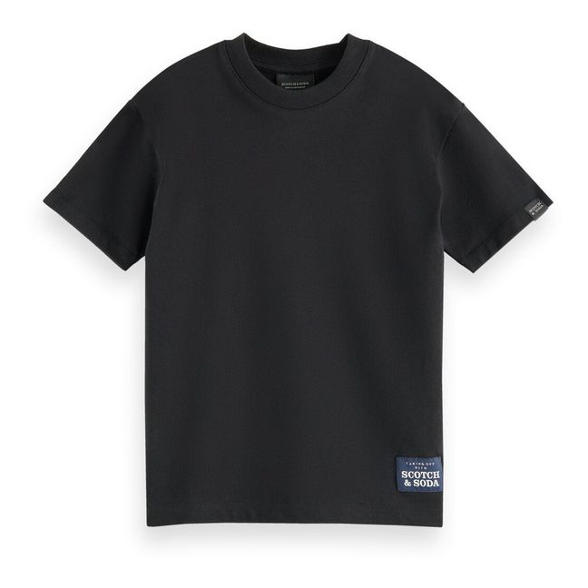 Camiseta lisa algodón orgánico Negro