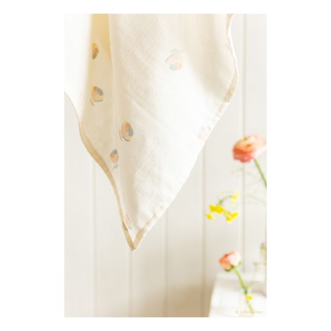Butterfly Double Cotton Muslin Swaddling Cloth 100 x 120cm Cream