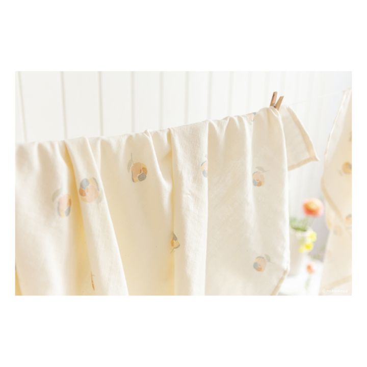 Butterfly Double Cotton Muslin Swaddling Cloth 100 x 120cm | Cream- Product image n°4