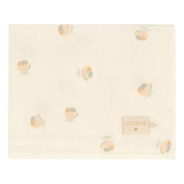 Wickeltuch Butterfly aus doppelter Baumwollgaze 100x120 cm | Cremefarben