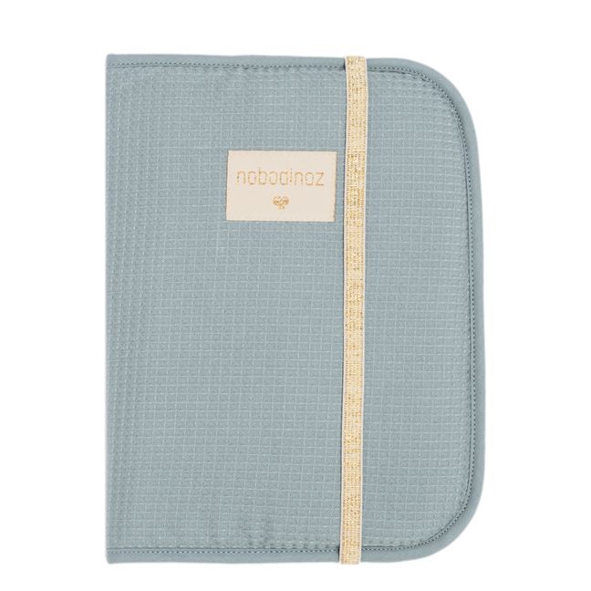 Protège carnet de santé Poema en coton bio | Bleu