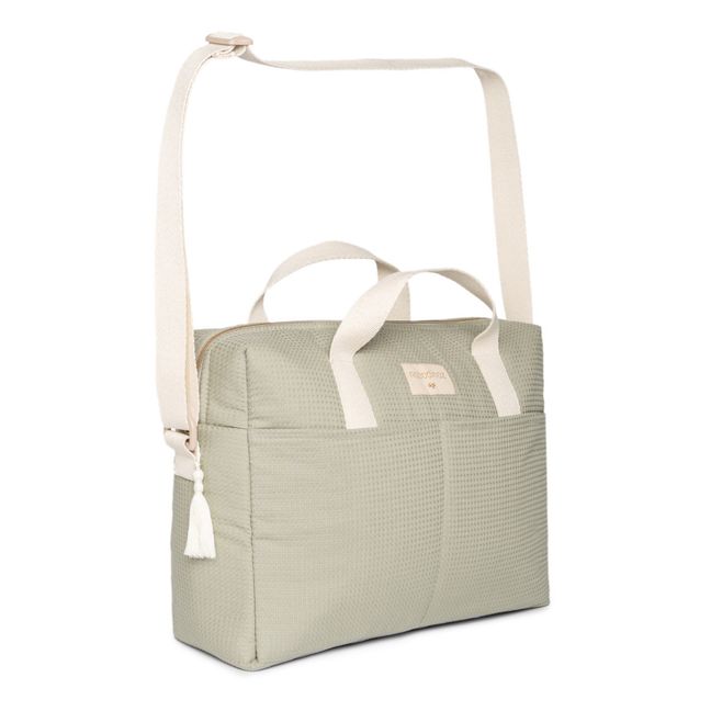 Sac à langer Gala en coton bio | Sauge